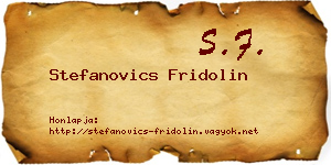 Stefanovics Fridolin névjegykártya